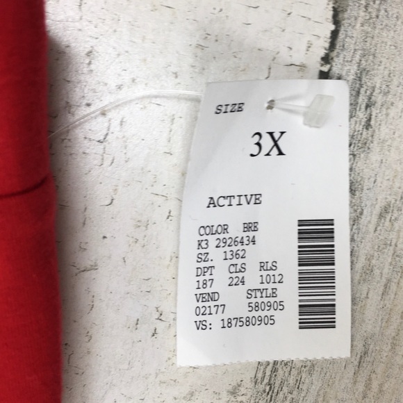 NWT Fashion Bug Red Leggings Plus Size 3X - Picture 2 of 3